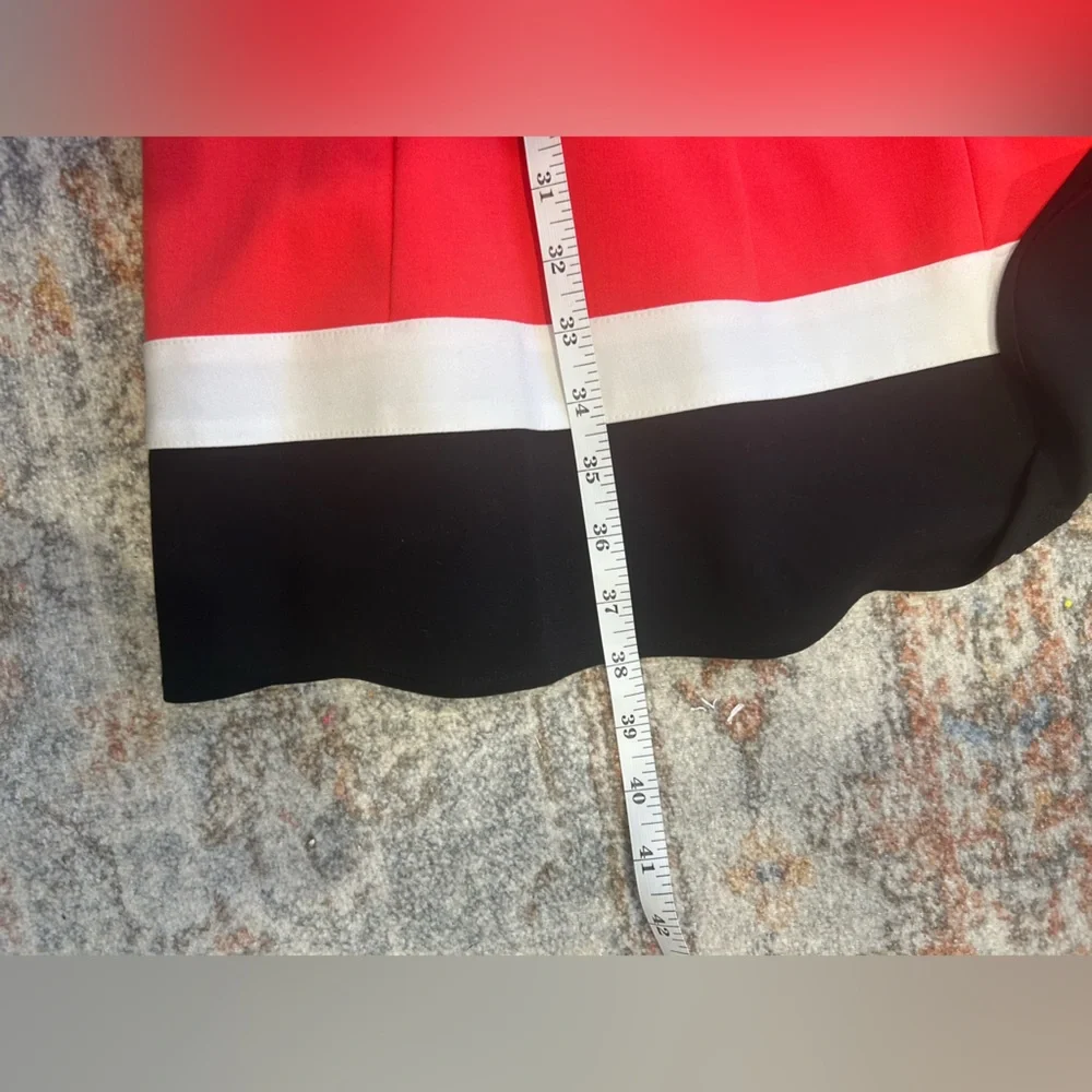 Calvin Klein Pink Orange Black Color Block Fit Flare Career Dress Women’s 10 NWT - Picture 12 of 12